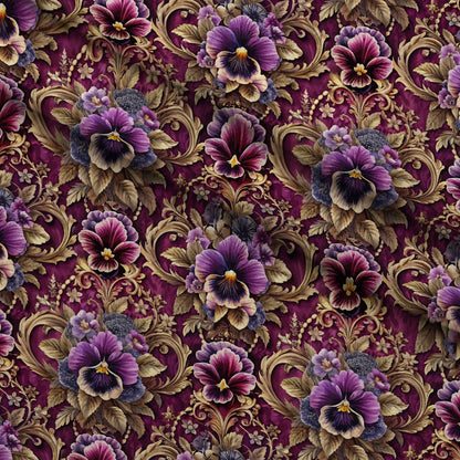 Rococo Blooms Pattern 82 Minky Fabric