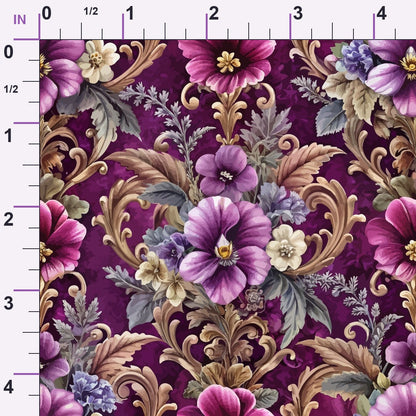 Rococo Blooms Pattern 83 Minky Fabric