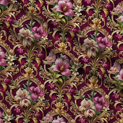 Rococo Blooms Pattern 85 Minky Fabric