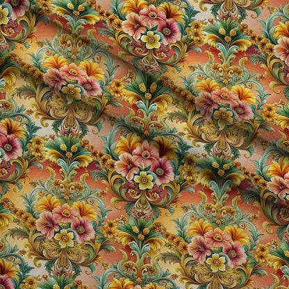 Rococo Blooms Pattern 86 Minky Fabric