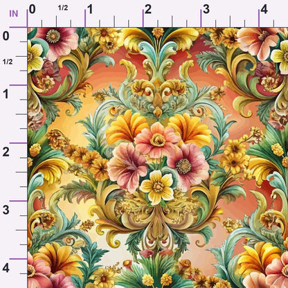 Rococo Blooms Pattern 86 Minky Fabric