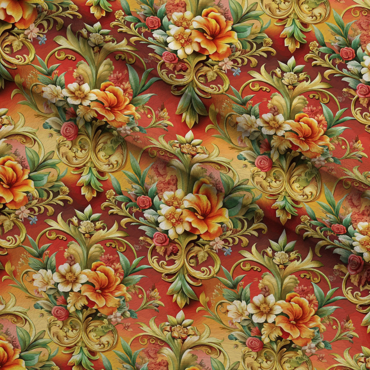 Rococo Blooms Pattern 87 Minky Fabric