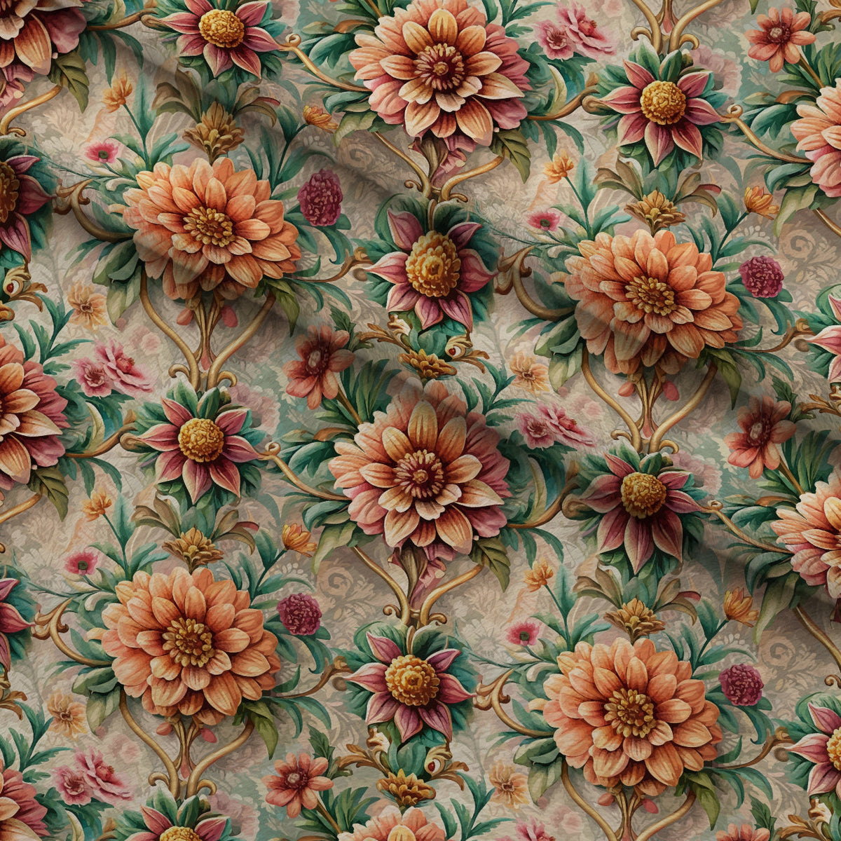 Rococo Blooms Pattern 88 Minky Fabric