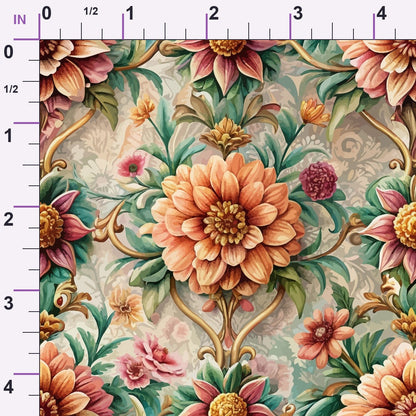 Rococo Blooms Pattern 88 Minky Fabric