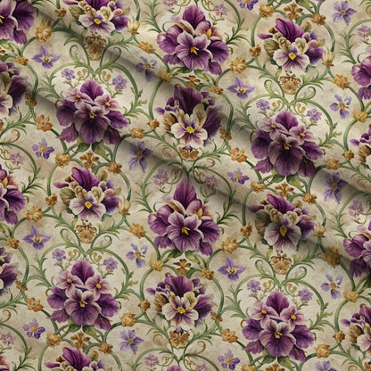 Rococo Blooms Pattern 91 Minky Fabric