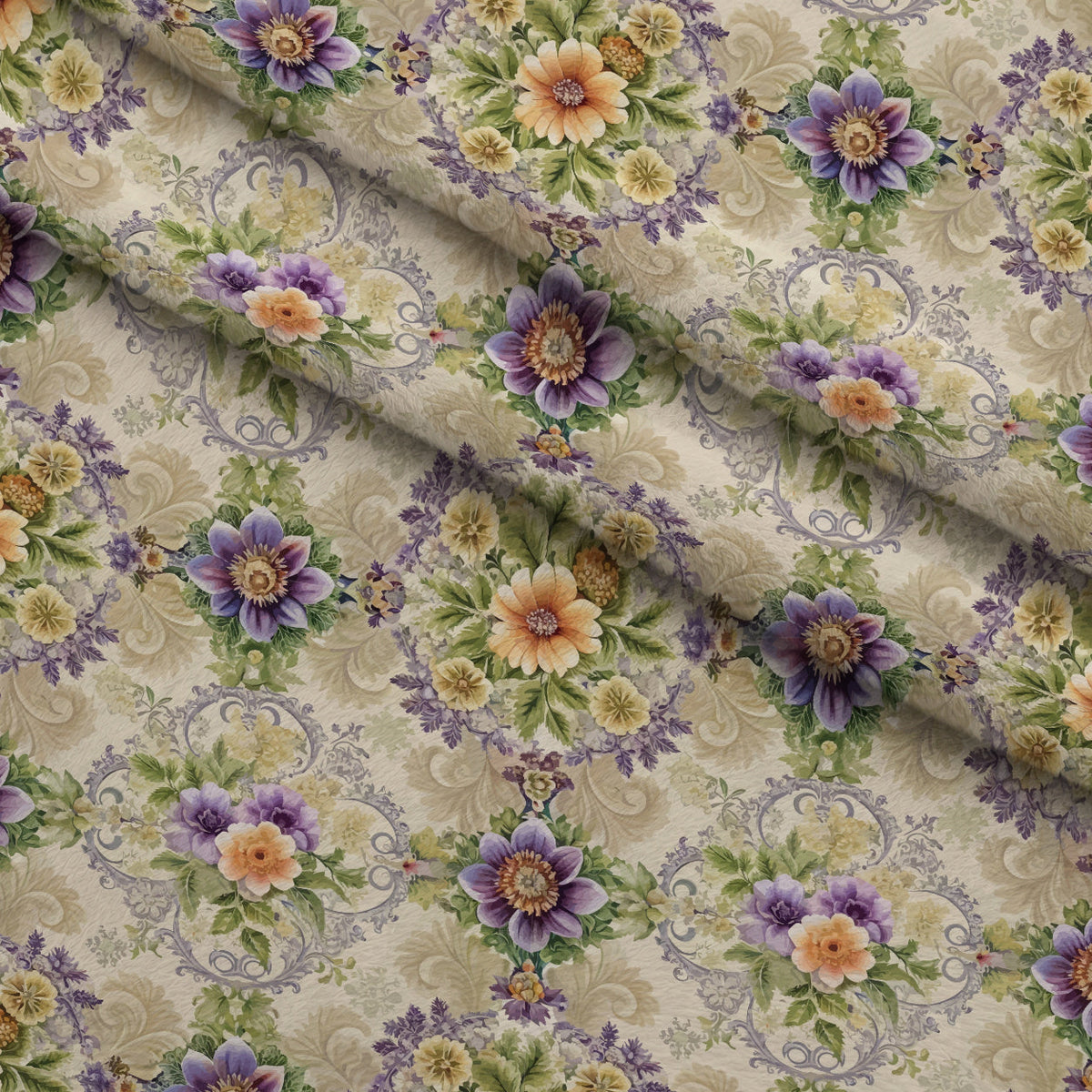 Rococo Blooms Pattern 92 Minky Fabric