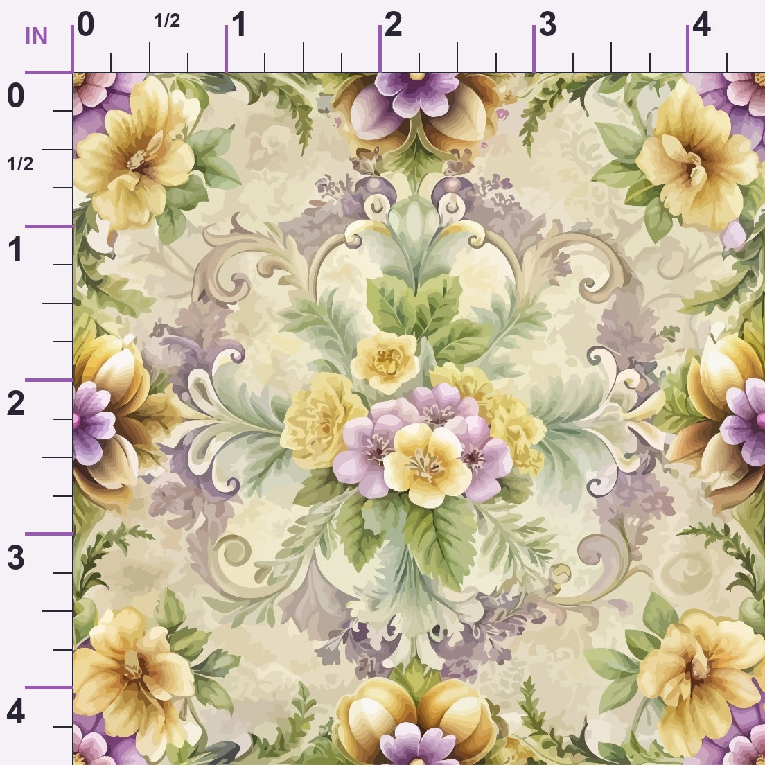 Rococo Blooms Pattern 93 Minky Fabric
