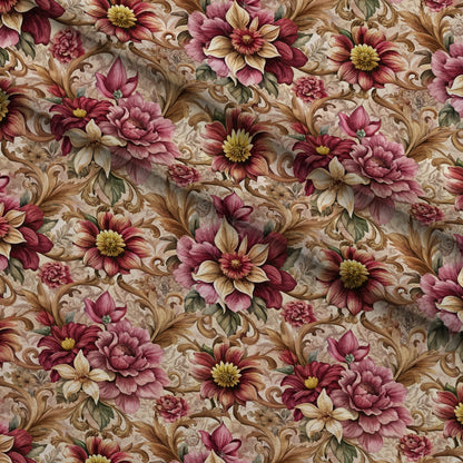 Rococo Blooms Pattern 97 Minky Fabric