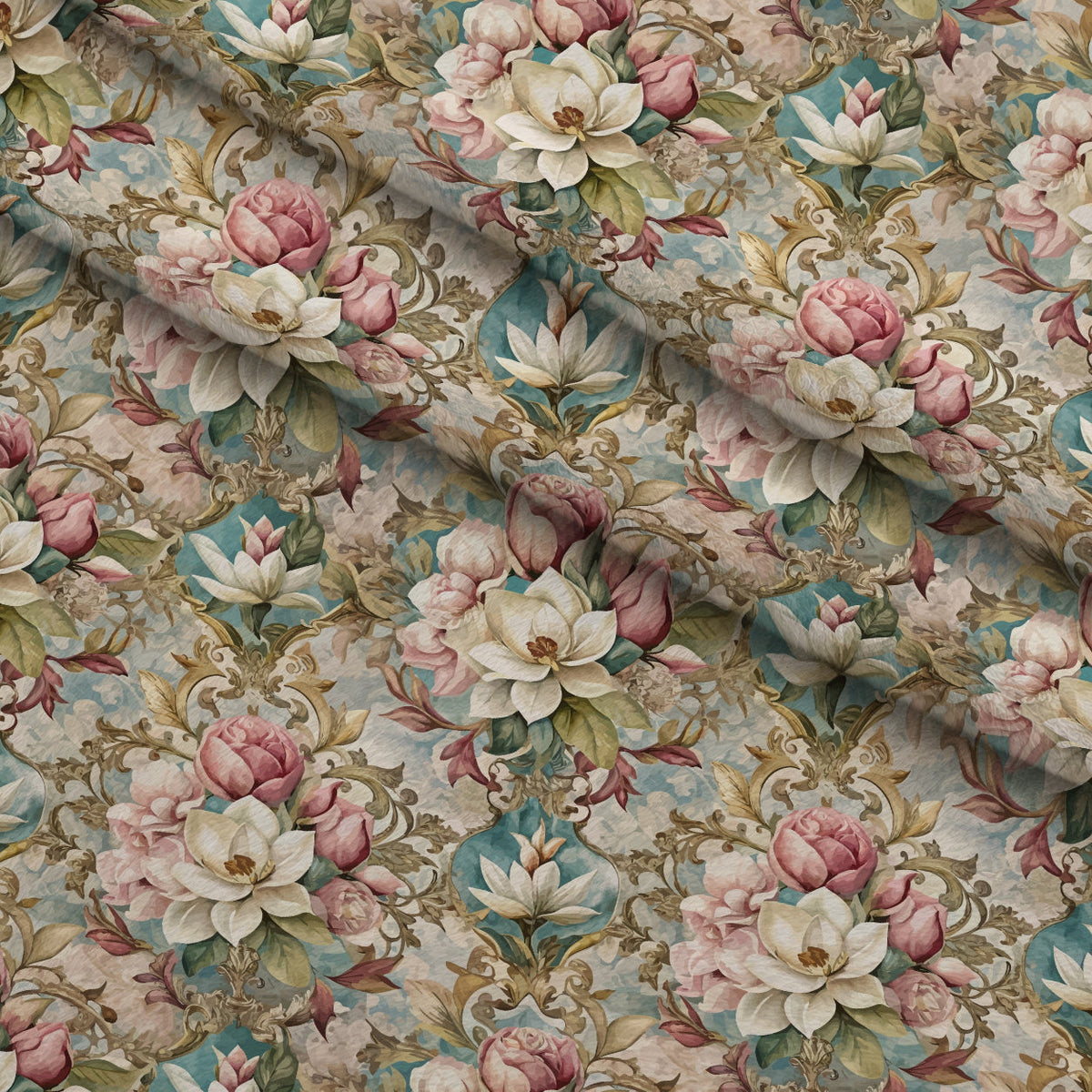 Rococo Blooms Pattern 99 Minky Fabric