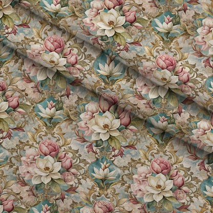Rococo Blooms Pattern 99 Minky Fabric