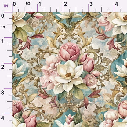 Rococo Blooms Pattern 99 Minky Fabric