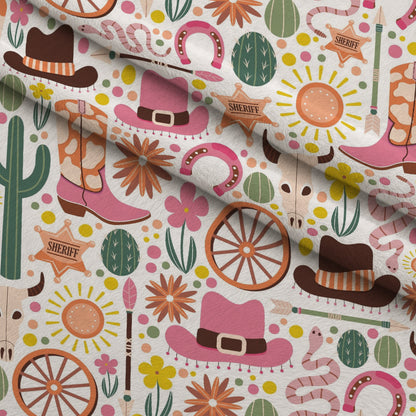 Rodeo Blooms Pattern 1 Minky Fabric