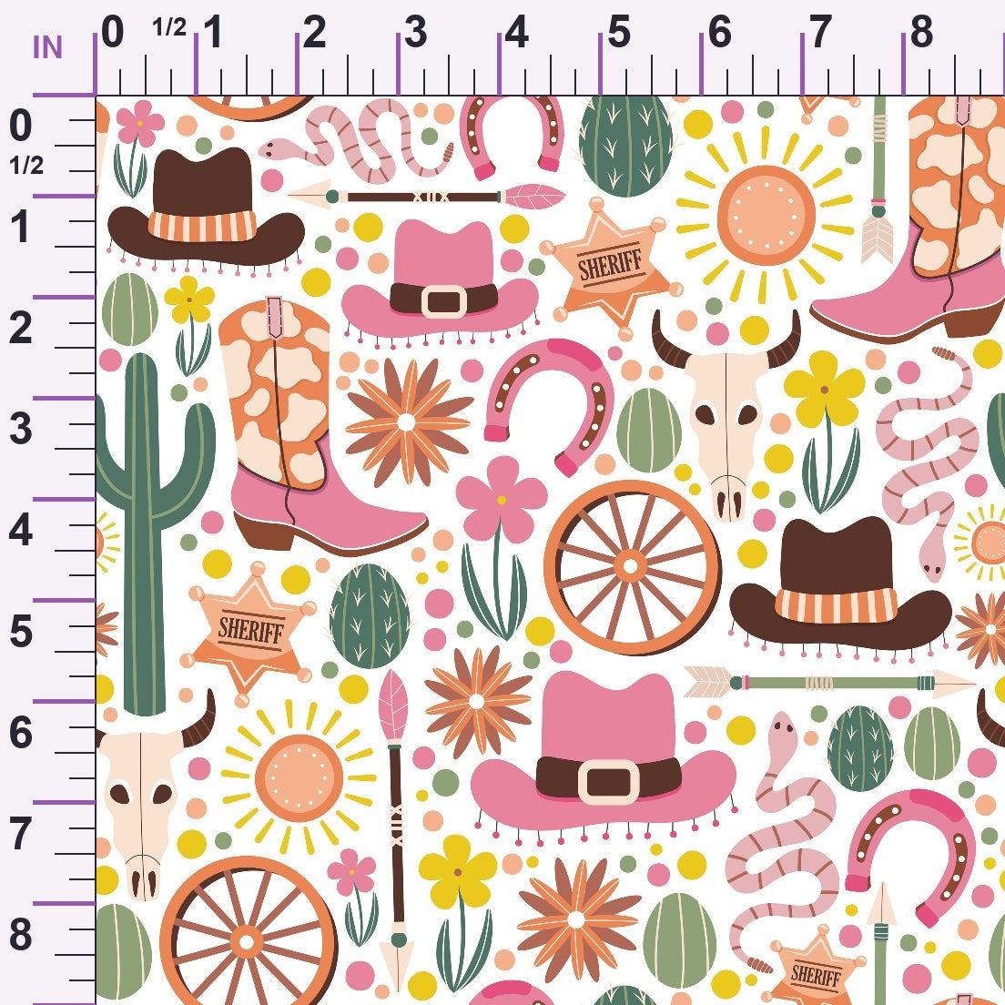 Rodeo Blooms Pattern 1 Minky Fabric