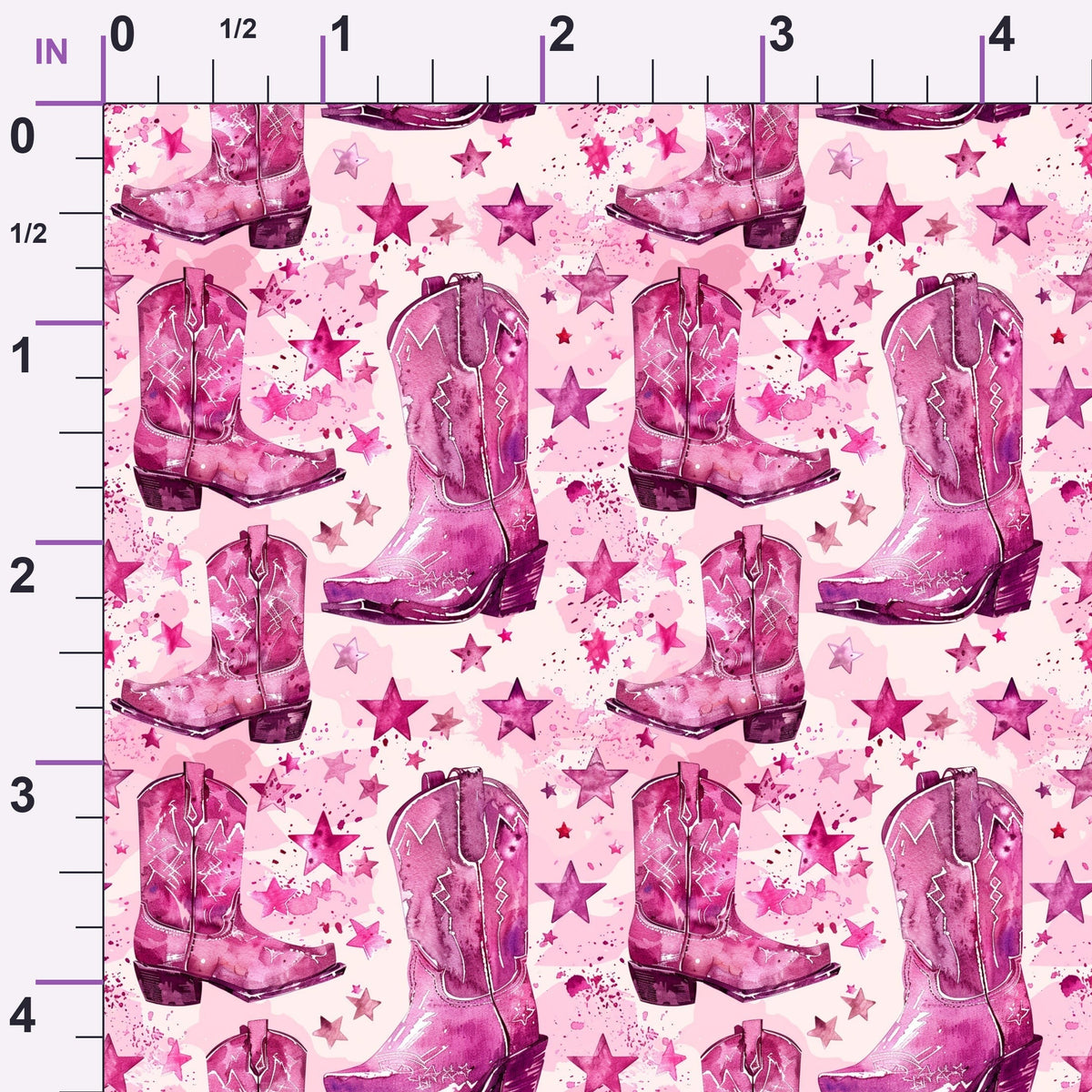 Rodeo Rose Pattern 3 Minky Fabric