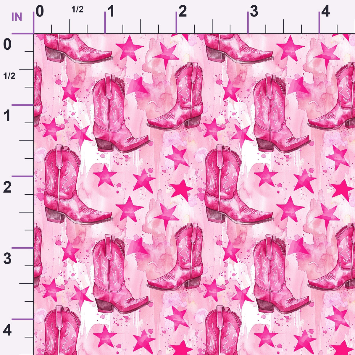 Rodeo Rose Pattern 4 Minky Fabric