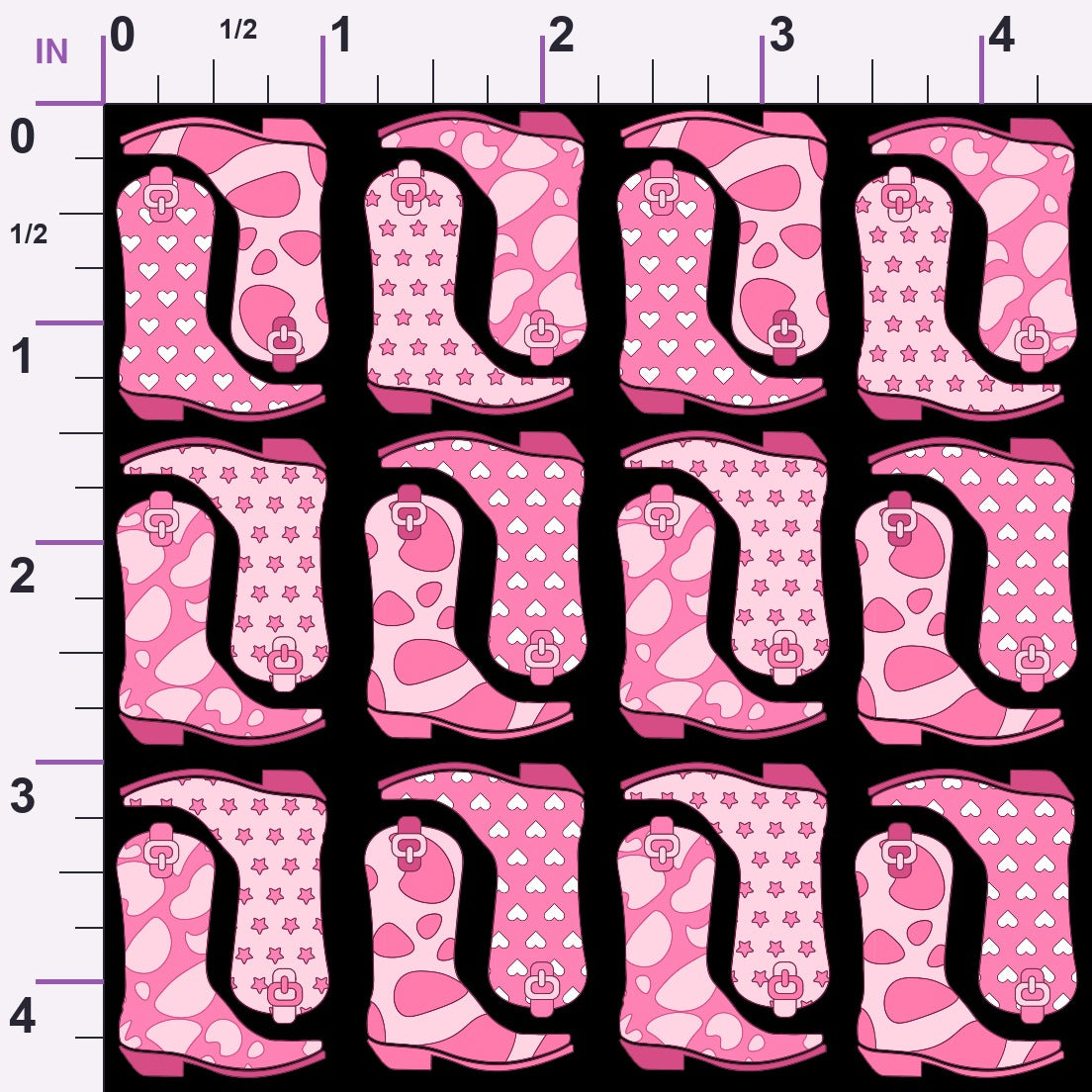 Rodeo Sweetheart Pattern 3 Minky Fabric
