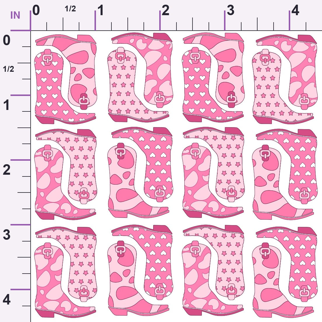 Rodeo Sweetheart Pattern 4 Minky Fabric