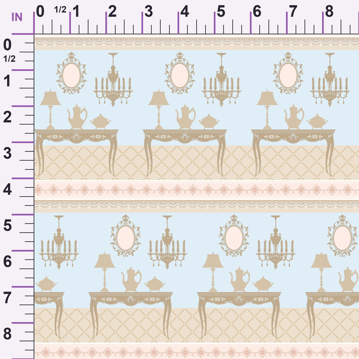 Rose Cameo Parlor Pattern 10 Minky Fabric