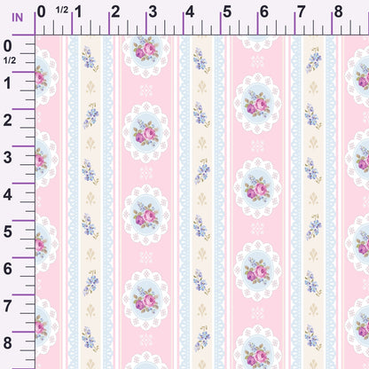 Rose Cameo Parlor Pattern 12 Minky Fabric