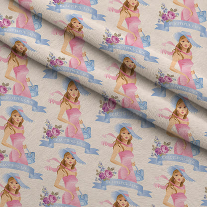 Rose Cameo Parlor Pattern 8 Minky Fabric