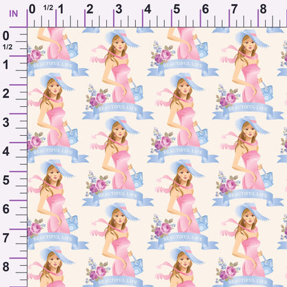 Rose Cameo Parlor Pattern 8 Minky Fabric
