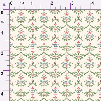 Rosebud Picnic Pattern 3 Minky Fabric