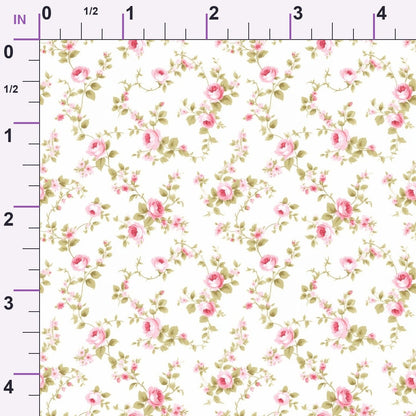 Rosebud Picnic Pattern 6 Minky Fabric
