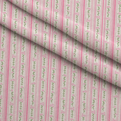 Rosebud Ribbons Pattern 1 Minky Fabric