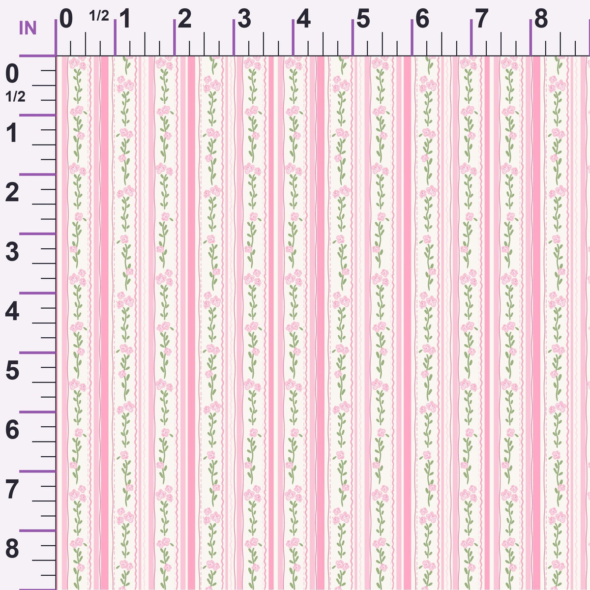 Rosebud Ribbons Pattern 1 Minky Fabric