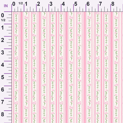 Rosebud Ribbons Pattern 1 Minky Fabric