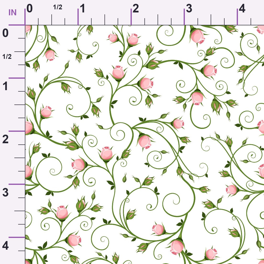 Rosebud Vines Minky Fabric