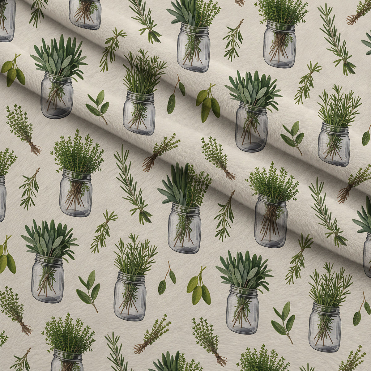 Rosemary Wreaths Pattern 16 Minky Fabric