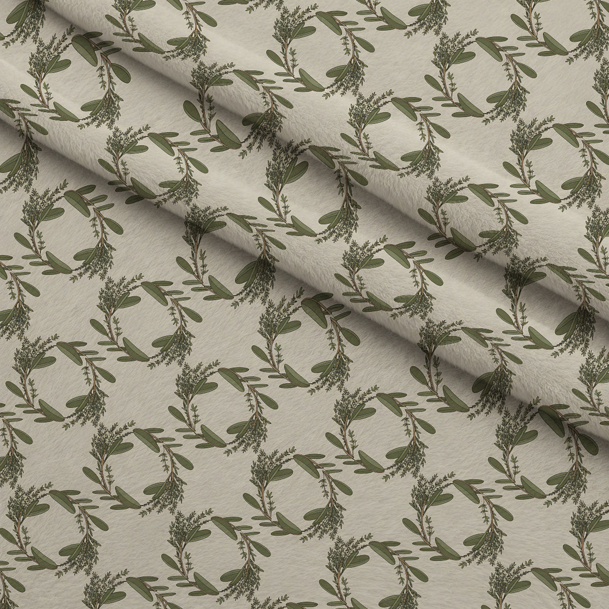 Rosemary Wreaths Pattern 19 Minky Fabric