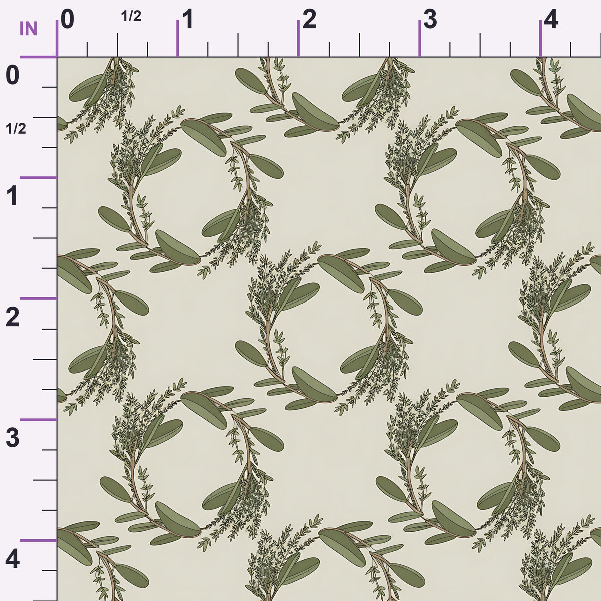Rosemary Wreaths Pattern 19 Minky Fabric