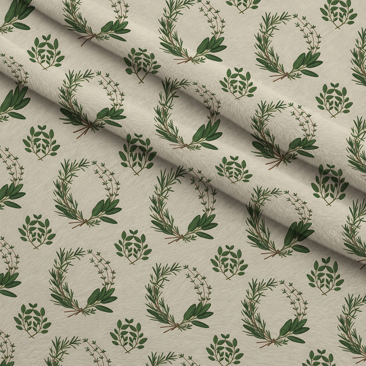 Rosemary Wreaths Pattern 20 Minky Fabric