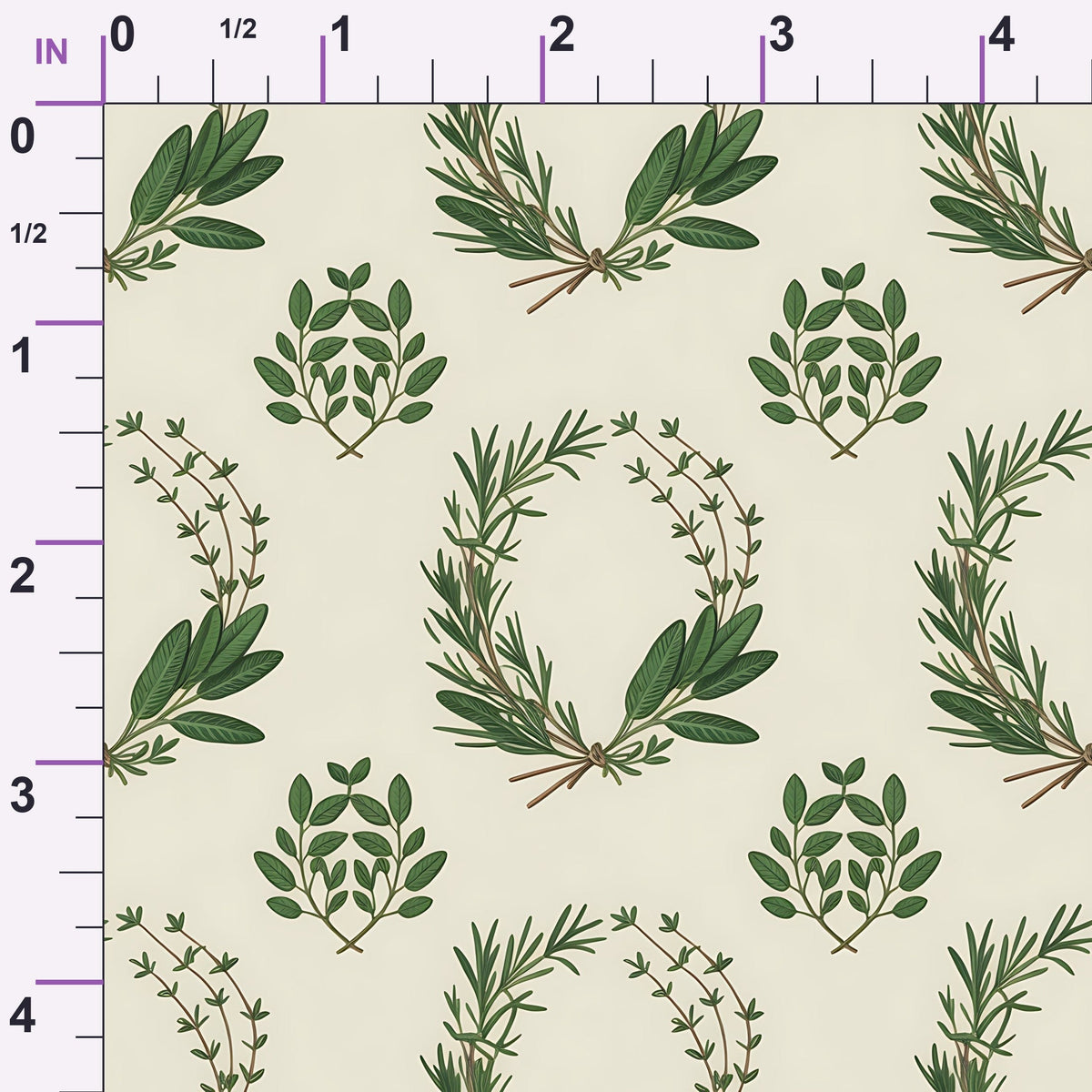 Rosemary Wreaths Pattern 20 Minky Fabric