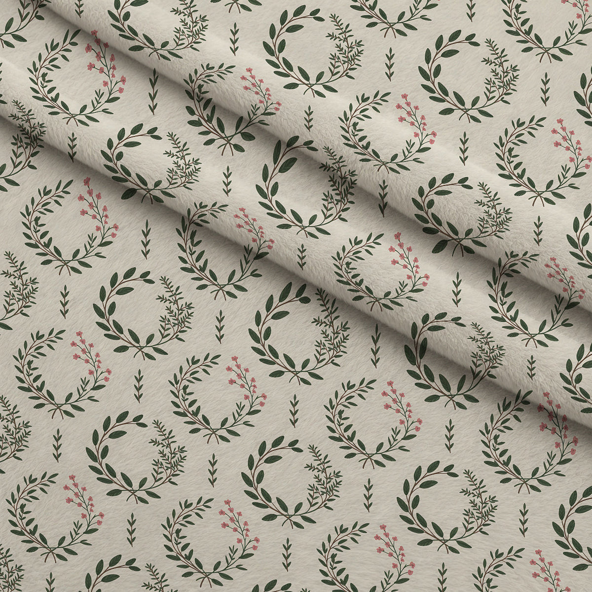 Rosemary Wreaths Pattern 21 Minky Fabric