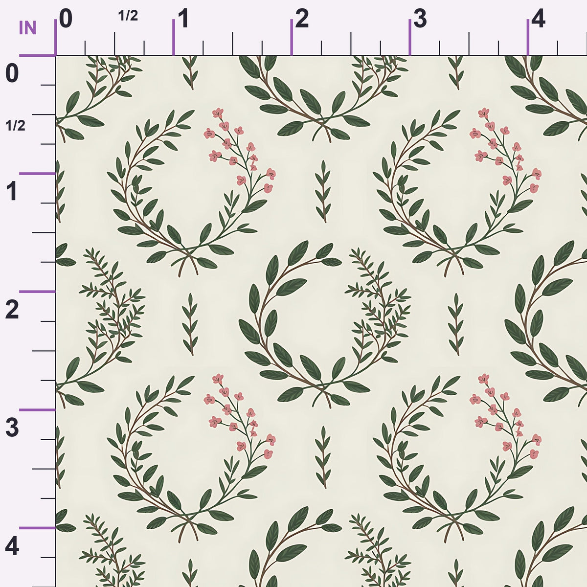 Rosemary Wreaths Pattern 21 Minky Fabric