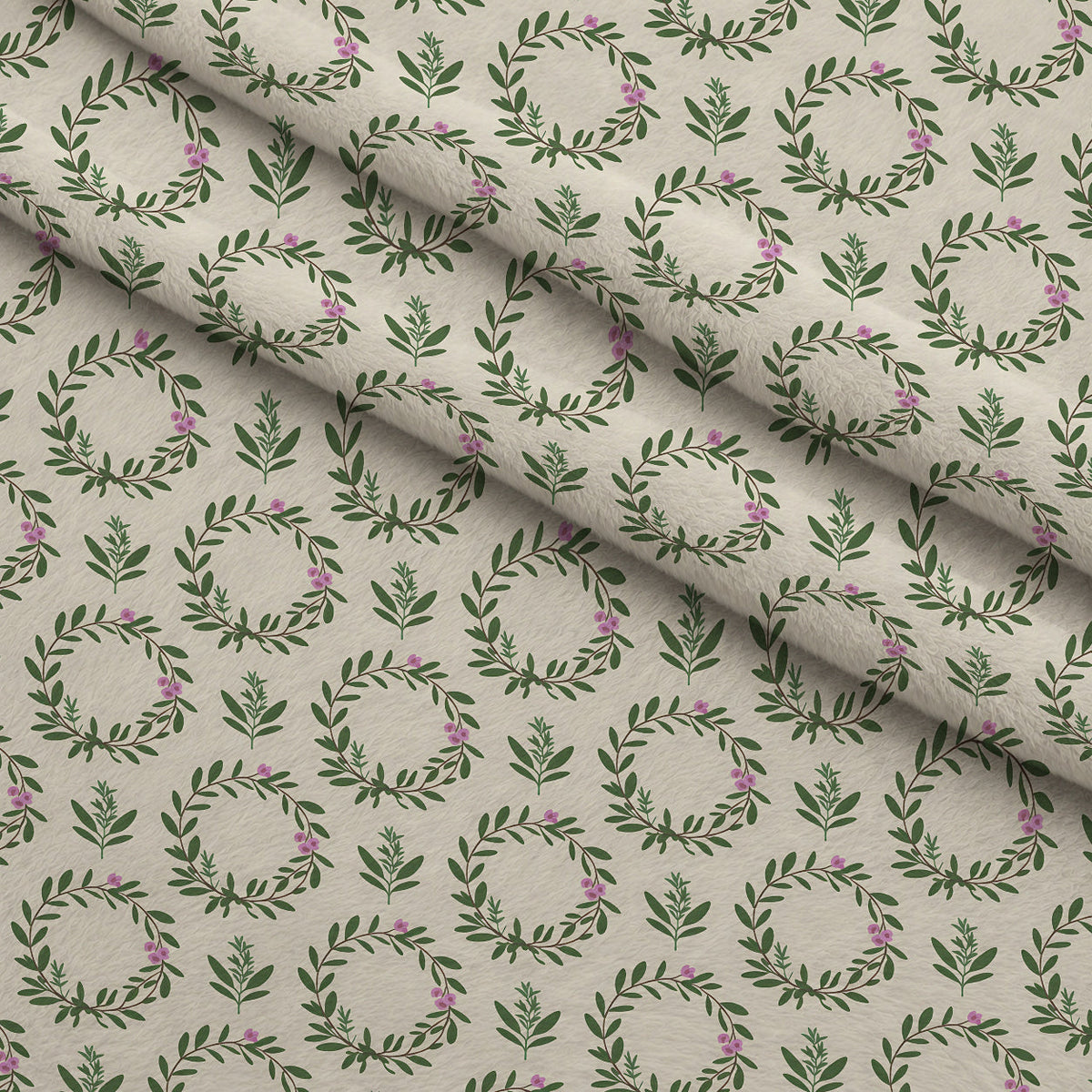 Rosemary Wreaths Pattern 22 Minky Fabric