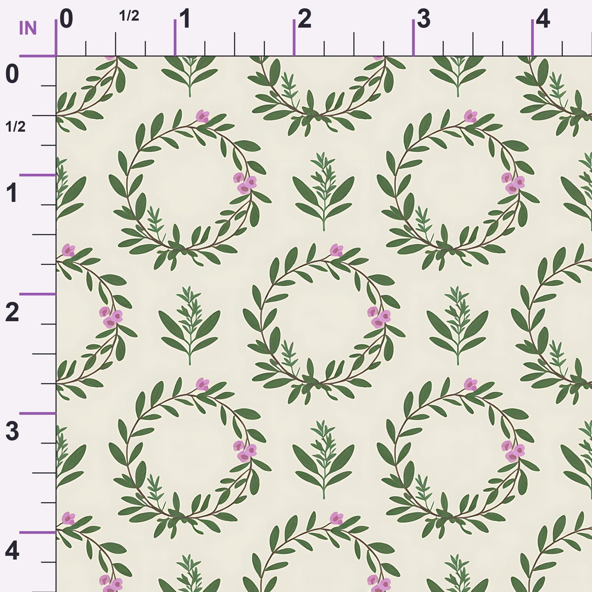 Rosemary Wreaths Pattern 22 Minky Fabric