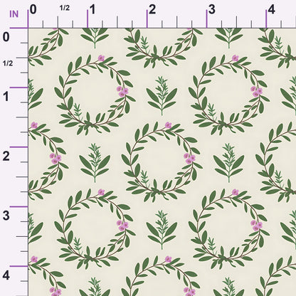 Rosemary Wreaths Pattern 22 Minky Fabric