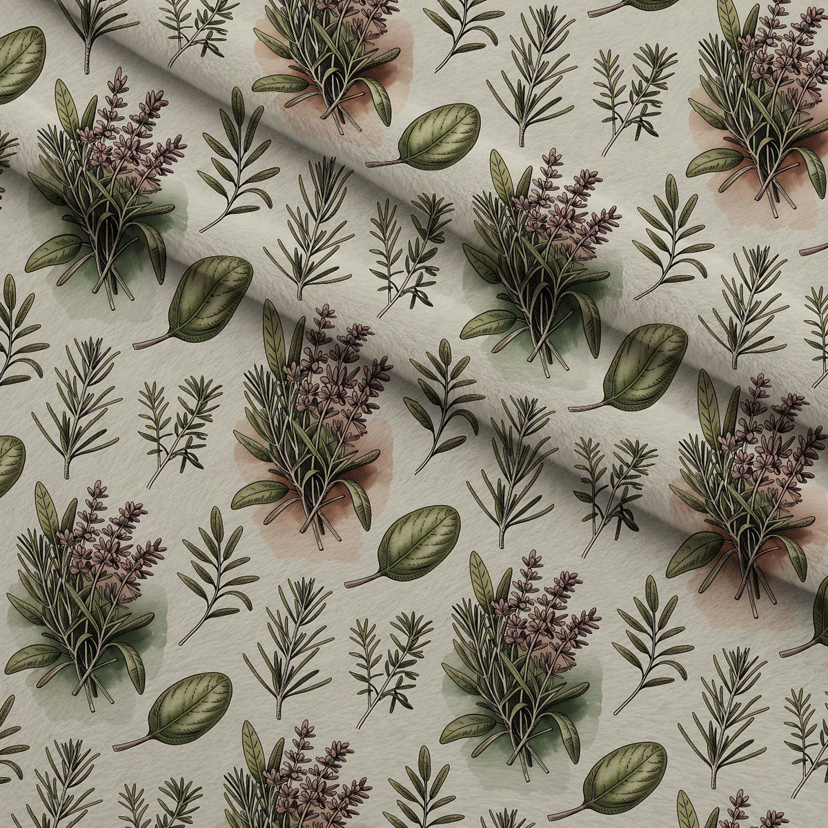 Rosemary Wreaths Pattern 23 Minky Fabric