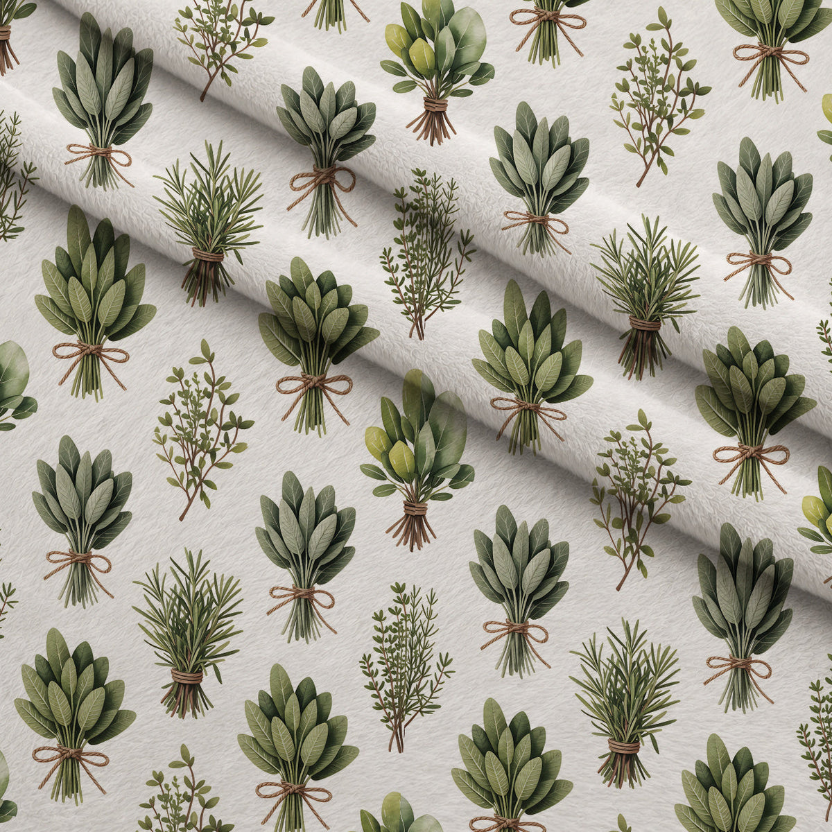 Rosemary Wreaths Pattern 31 Minky Fabric