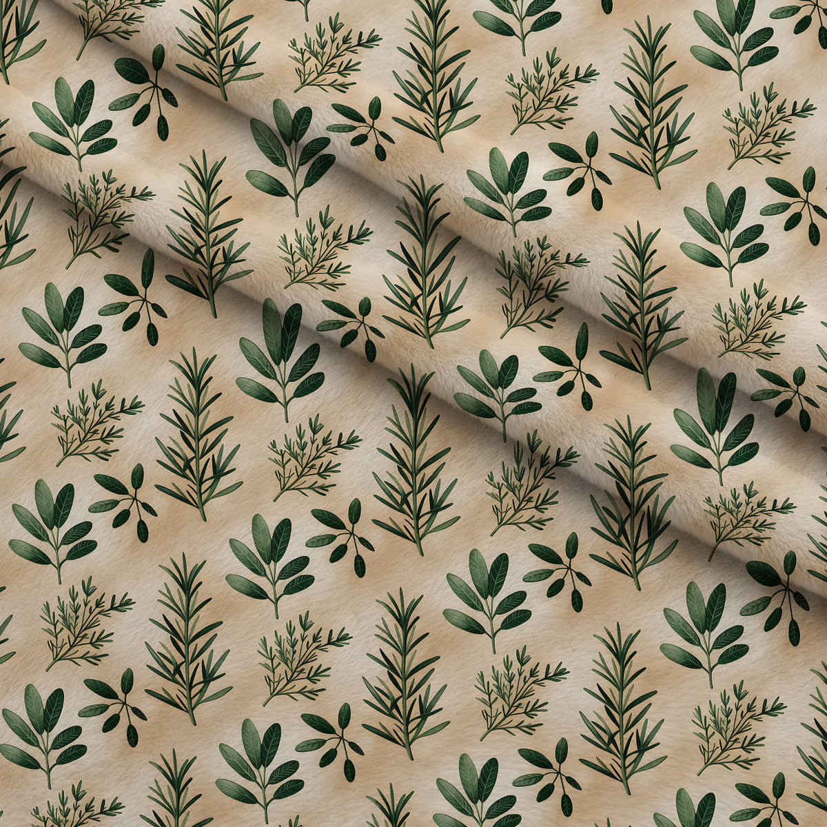 Rosemary Wreaths Pattern 35 Minky Fabric