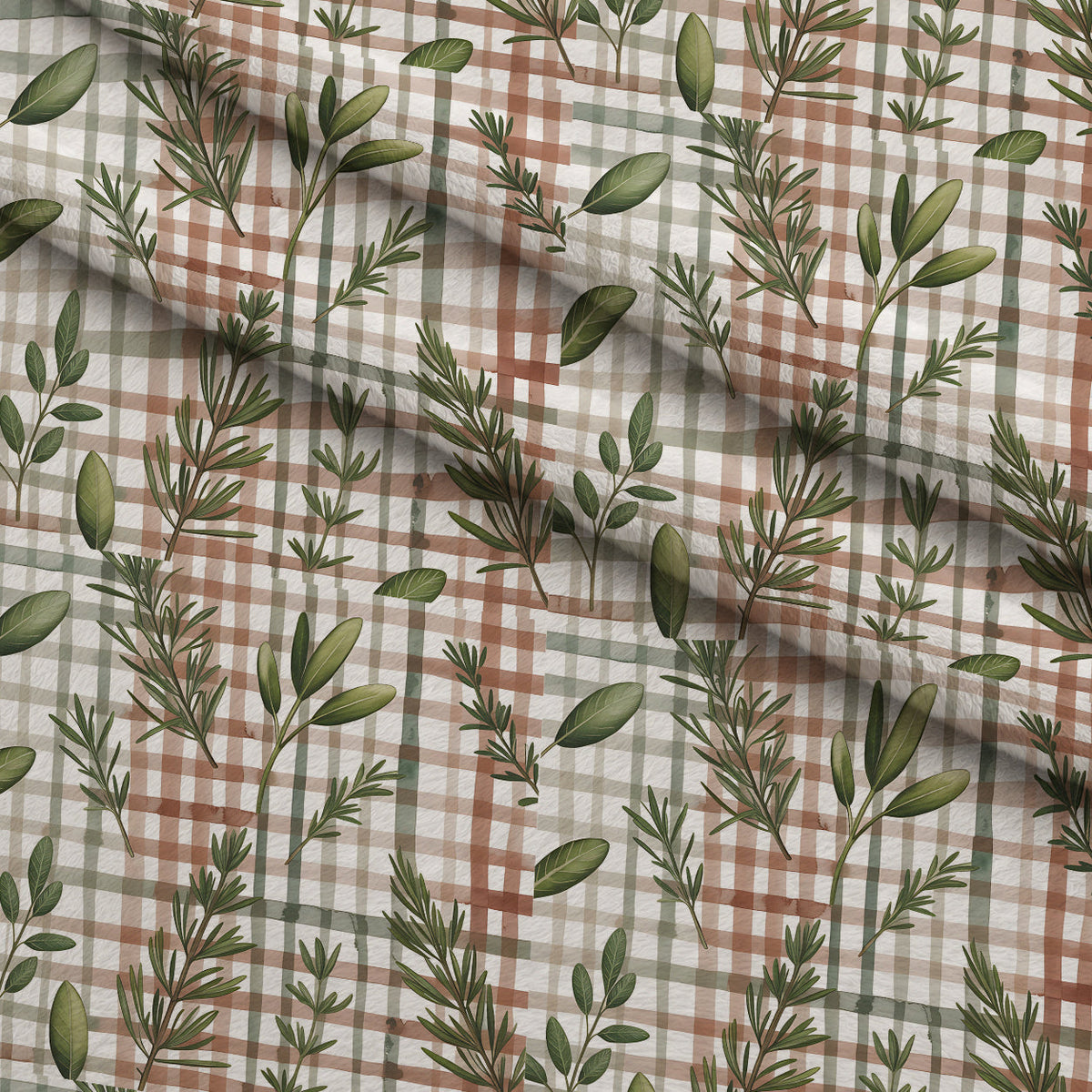 Rosemary Wreaths Pattern 9 Minky Fabric