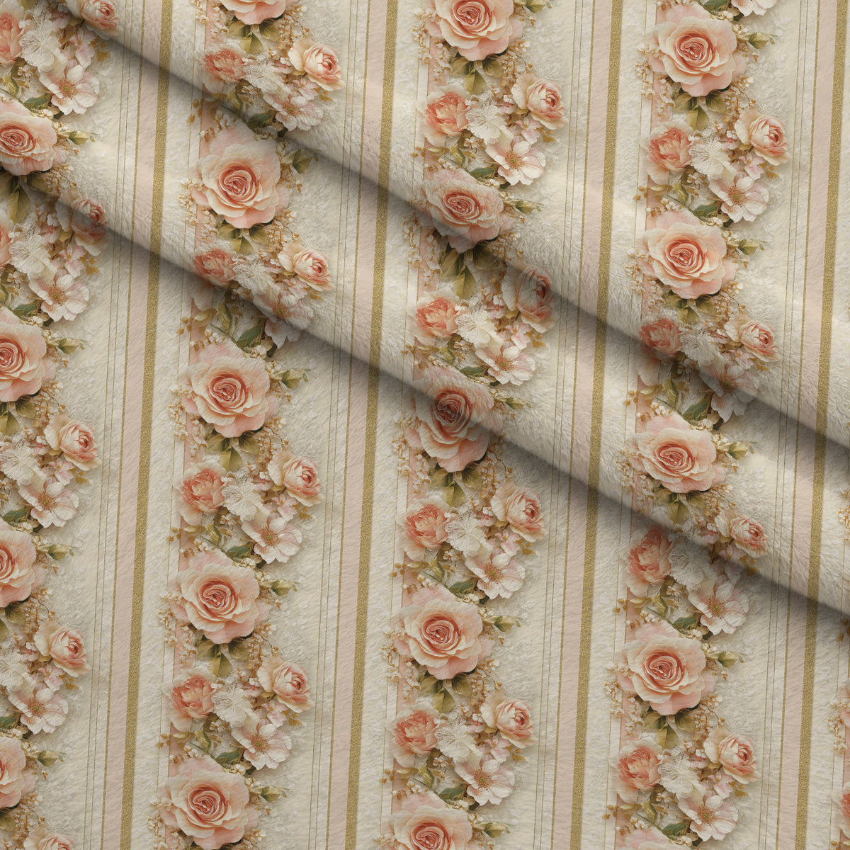 Roses and Lace Pattern 1 Minky Fabric