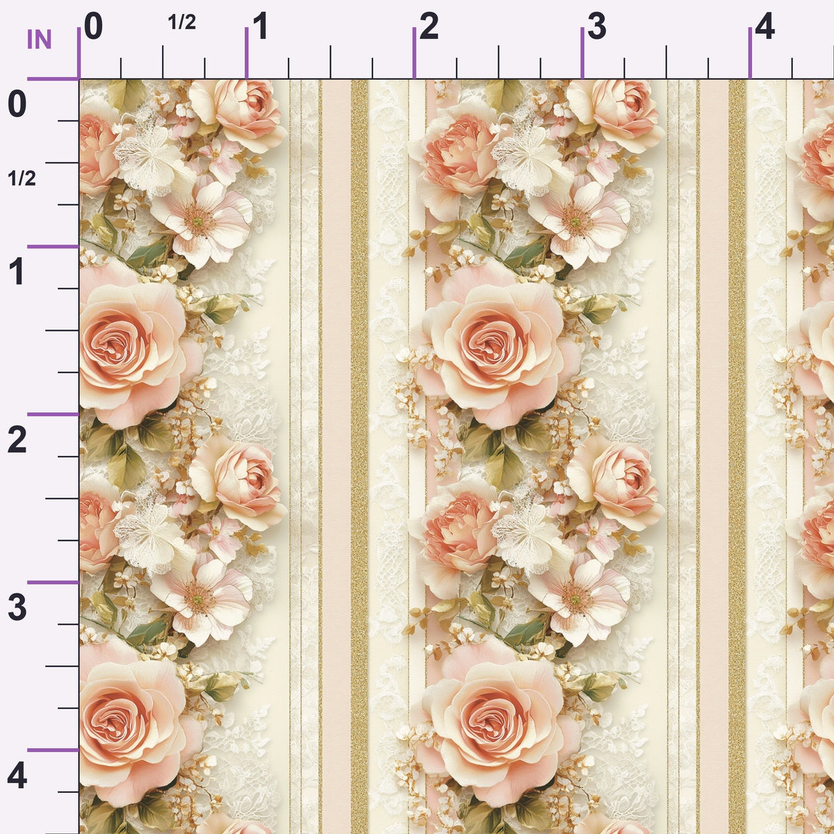 Roses and Lace Pattern 1 Minky Fabric