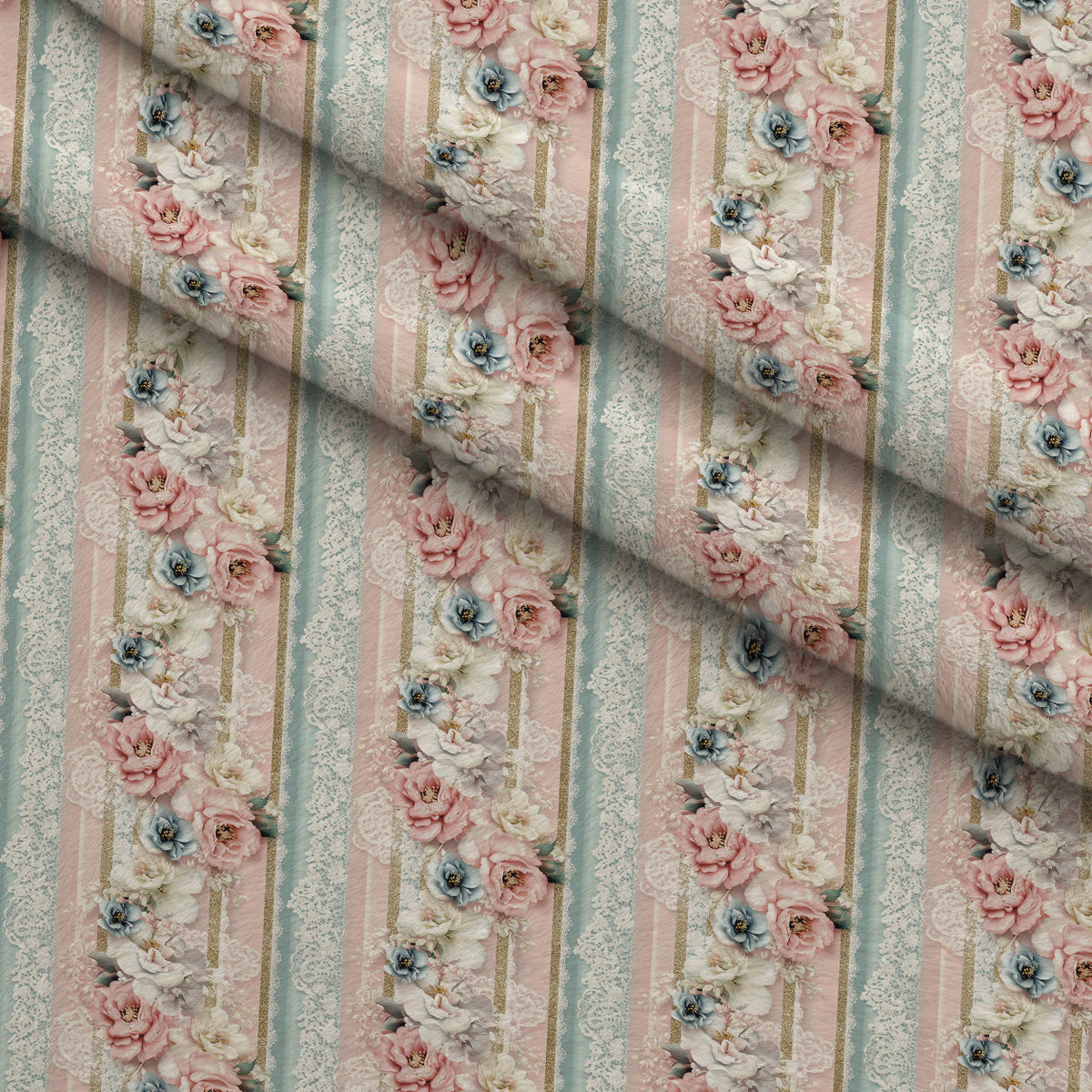Roses and Lace Pattern 2 Minky Fabric
