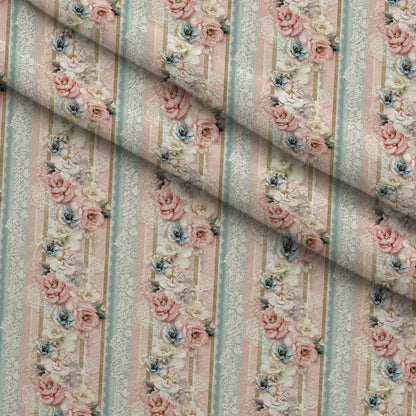 Roses and Lace Pattern 2 Minky Fabric