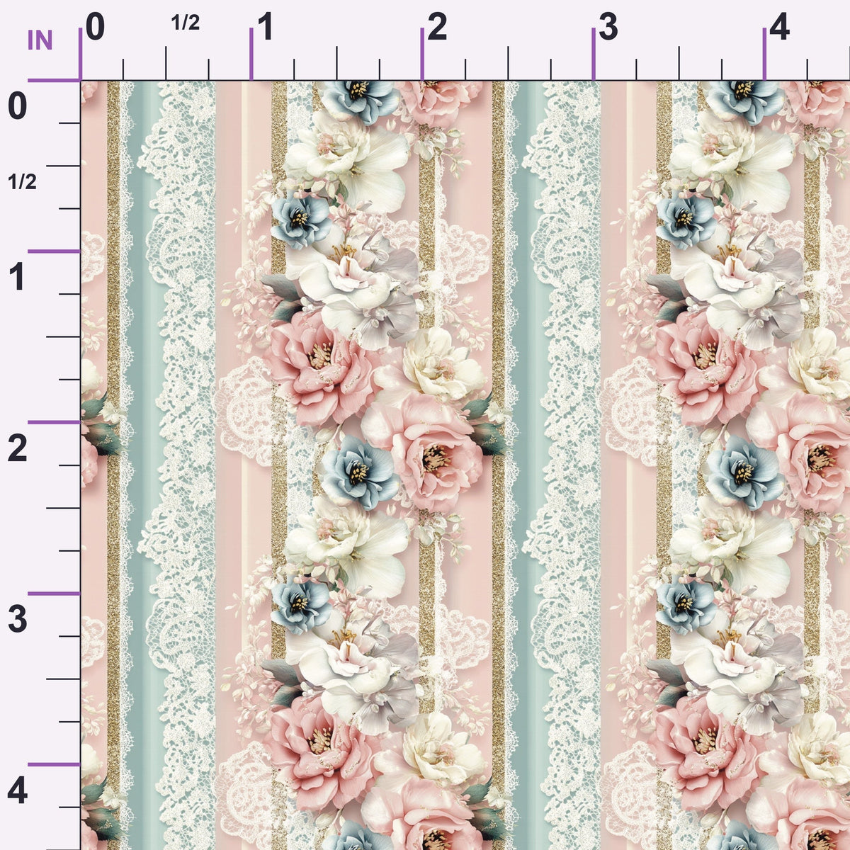 Roses and Lace Pattern 2 Minky Fabric